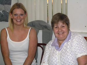 Vicky Shepherd with Liz Dalby